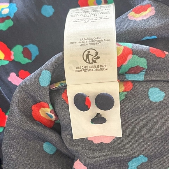 Boden Grace Floral Neck Tie Blouse | Size 14 - Picture 15 of 16